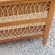 Vintage chest bench from the 50s in oak and rattan