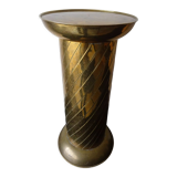 Pedestal column in vintage gilded metal