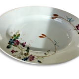 Flat oval porcelain