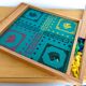 Reversible vintage wooden game board