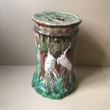 Tabouret de jardin en majolique, par Thomas Forester and Sons, vers 1880