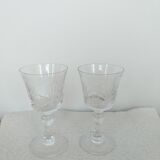 Duo of liqueur glasses