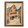Oil table house half-timbered cobbled street - Breton Norman village