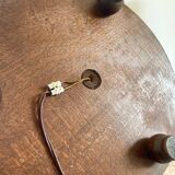 1940s floor lamp in turned wood