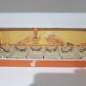 Set of 6 cognac glasses, clear glass, gilding / Austria / 1960s.