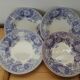 4 antique deep plates in ironstone