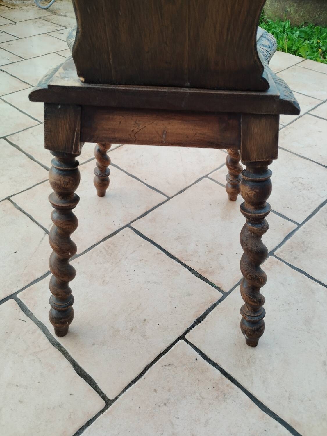 Pair of old Alsatian brutalist chairs