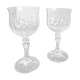 Set of two crystal stemmed glasses