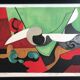 Original lithograph signed by Danièle PERRÉ (1924-2009) Abstract composition, 1961.