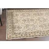 1970s Turkish Oushak Handmade Wool Cotton Beige Area Rug115x202