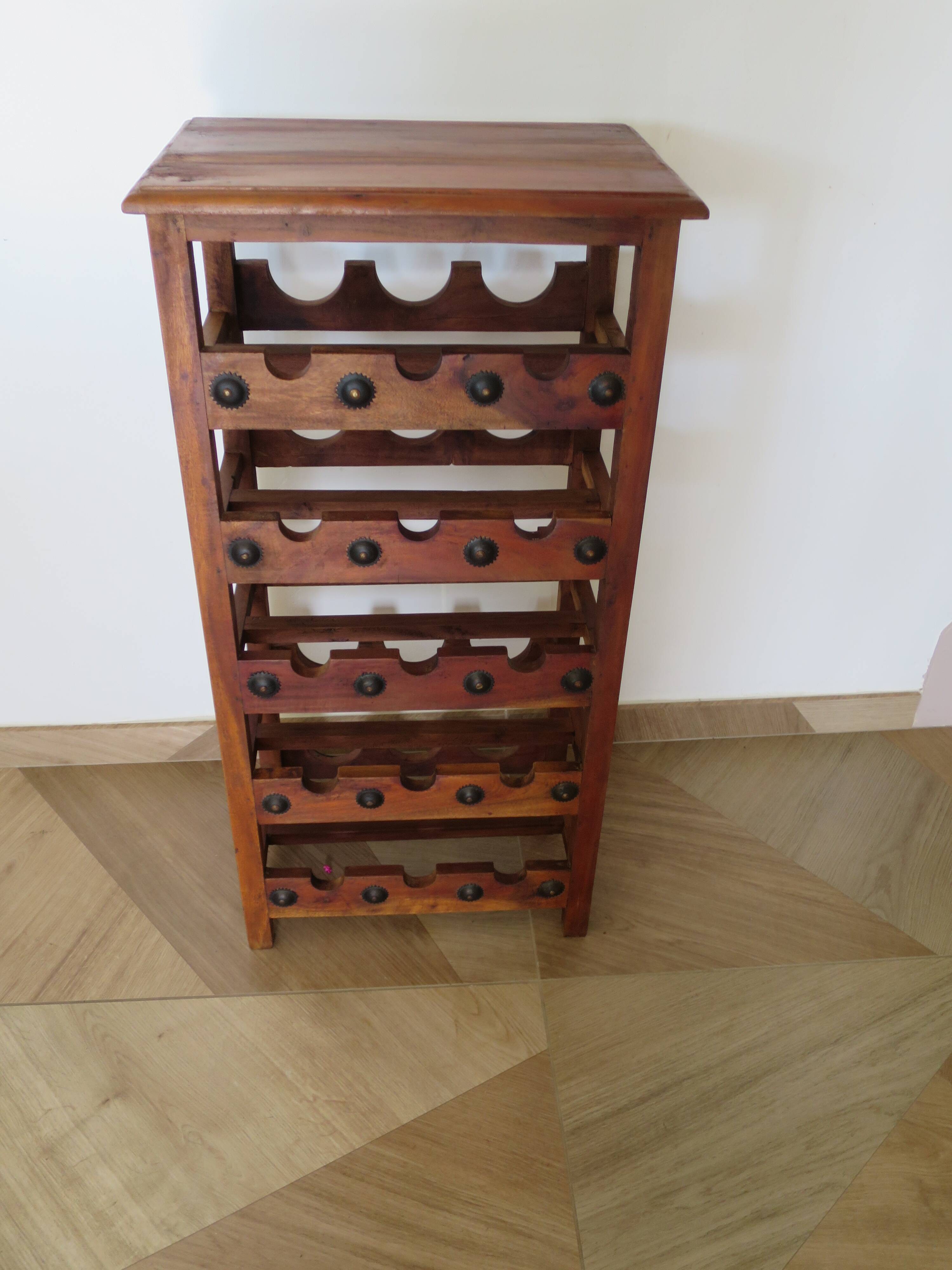 Solid wood wine rack