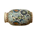 Mid-Century Iznik revival hand painted ceramic vase
