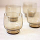 4 verres à eau en verre fumé