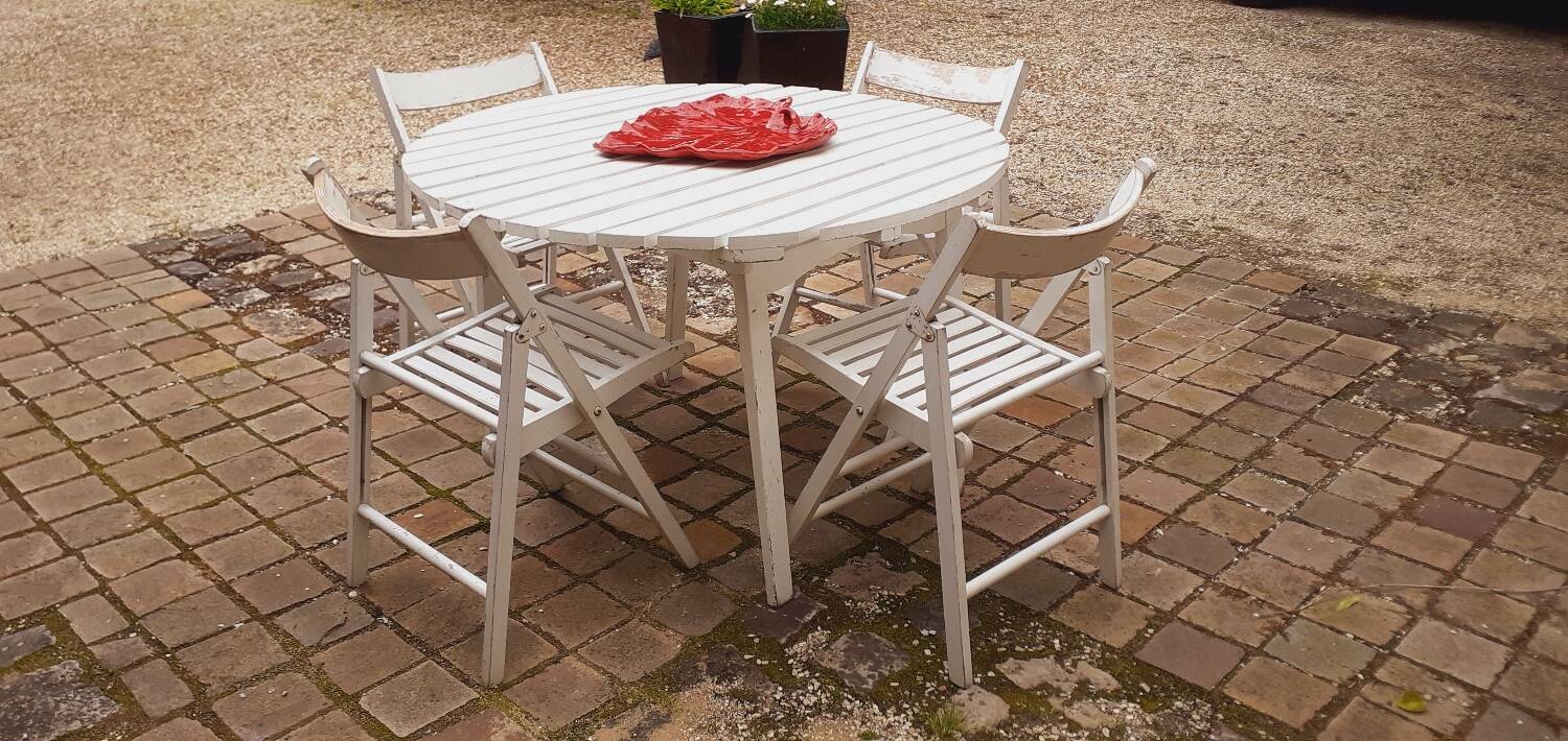 Vintage 60s wooden garden furniture