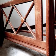 Oak side bed made by Ateliers Saint-Sabin 1950