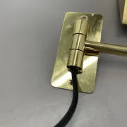Large 69 cm Long Brass Wall Light "SWING ARM" by Florian Schulz, Germany, 1970s