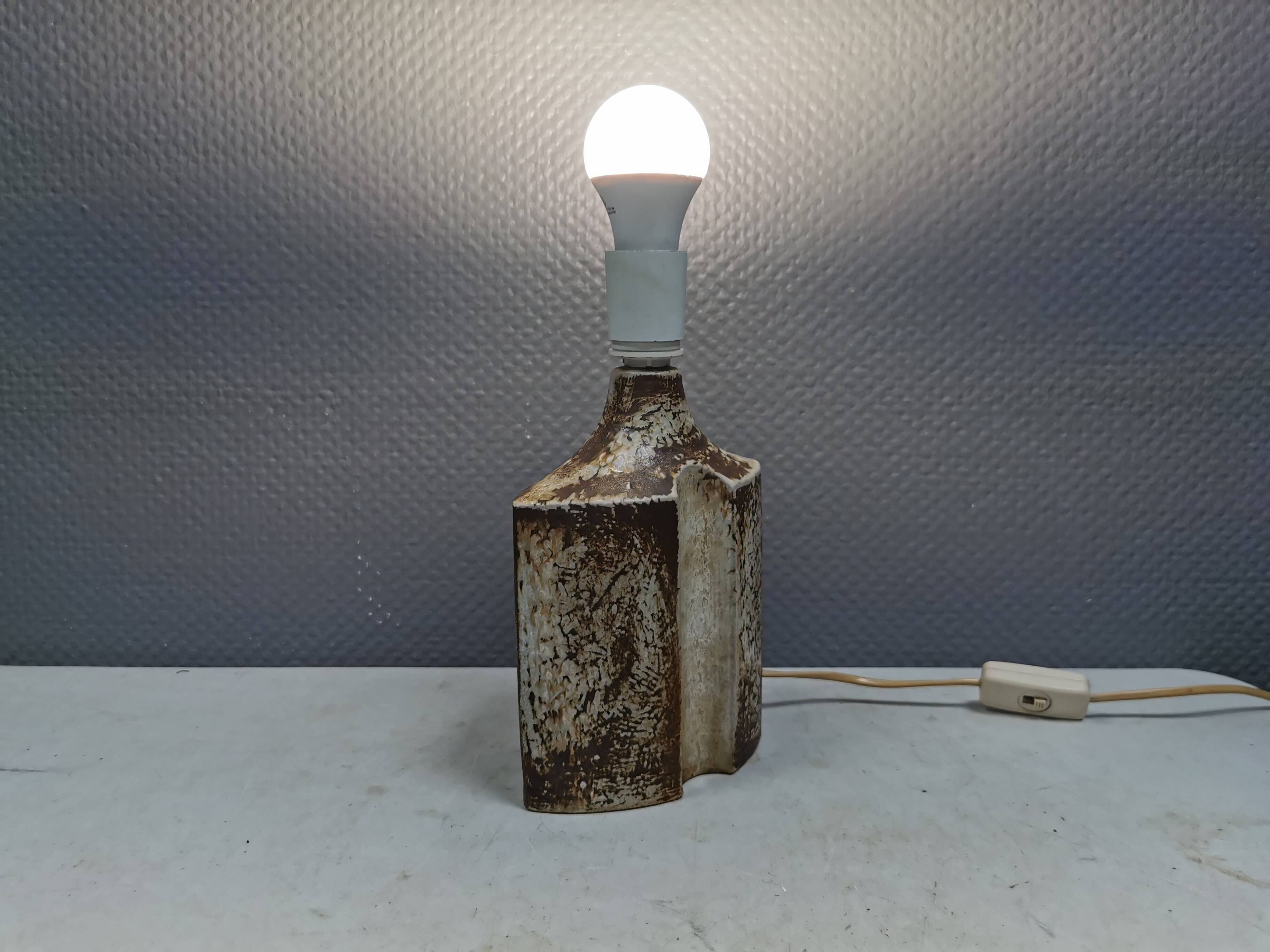 Ceramic table lamp by Heico Nitzsche for Søholm, Denmark, 1970s.