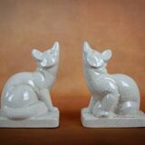 Louis FONTINELLE - Pair of fox-shaped bookends