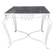 Ancienne table fer forgé /plateau carreaux céramique
