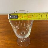 Set of 13 engraved glass shot glasses