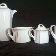 Art Deco coffee service for 6 people in porcelain Winterling Marktleuthen Bavaria (22 pieces)
