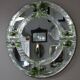 Mid-century round green Murano glass Italian mirror by Mazzega, 1960s