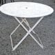 Wrought iron folding garden table