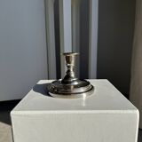 Small shiny silver-plated candlestick H11 D13