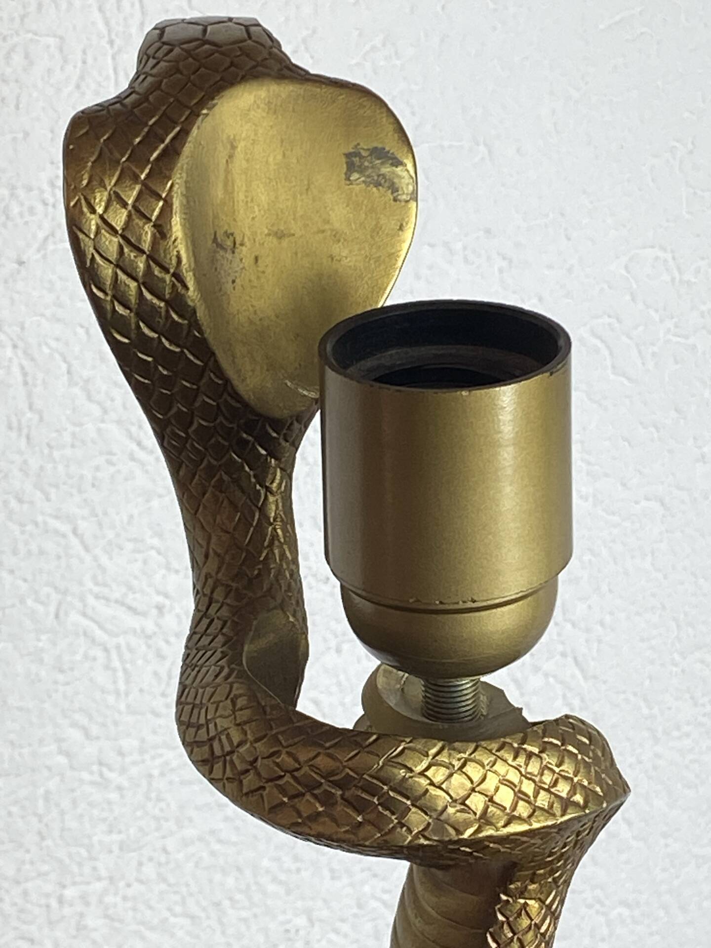 Lampe cobra en bronze 