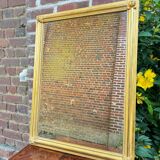 Miroir Rectangulaire En Bois Et Stuc Doré De Style Louis XVI