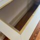 70s stainless steel and glass console