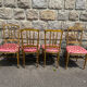4 chairs carved wood, gilded with leaf