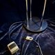 Cascade floor lamp, vintage, 4 "Waves" globes, 1970s
