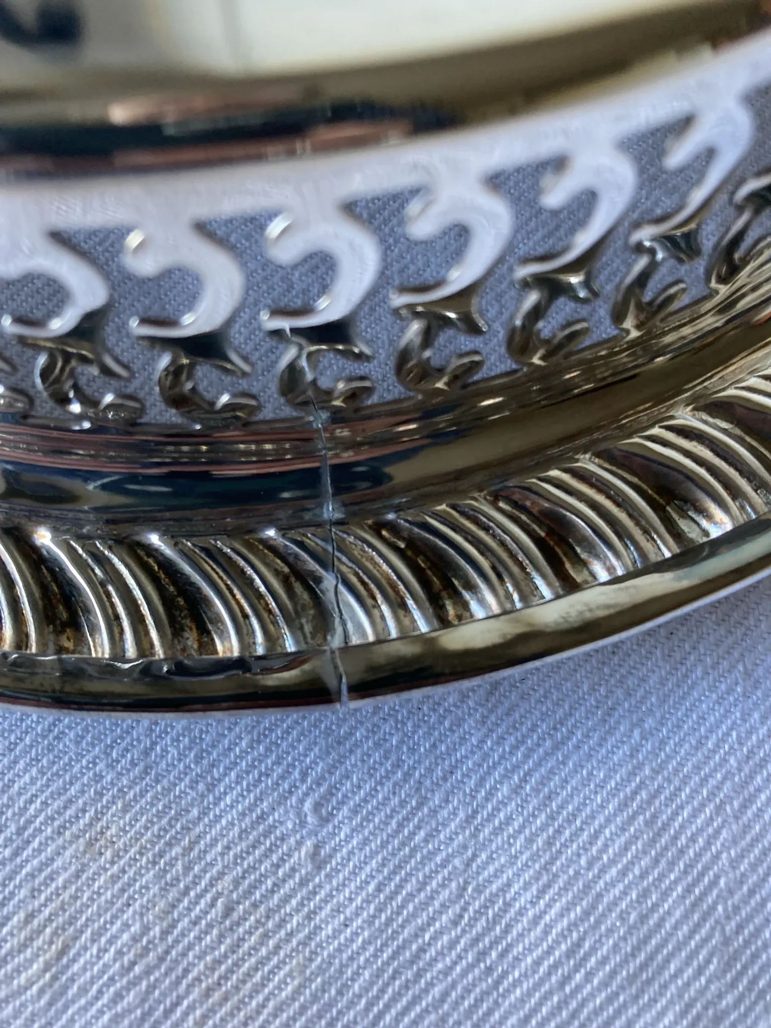 Silver-plated serving tray