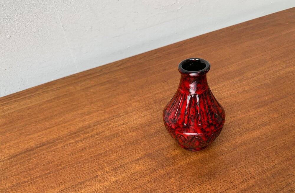 Vase en céramique rouge italien du milieu du siècle de Bitossi, années 1960