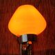 Pair of vintage wall lights 1960-1970 orange glasses and gold metal