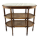 Table desserte de style Louis XVI en bois sculpté, marbre et cannage, XIXe Siècle