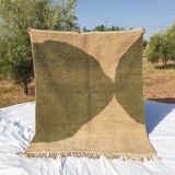 Tapis olive marocaine en laine 150cmx250cm