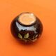 1920s Violet vase Shape ball with collar Polychrome terracotta ..