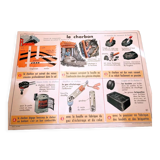 Old school poster coal and chalk