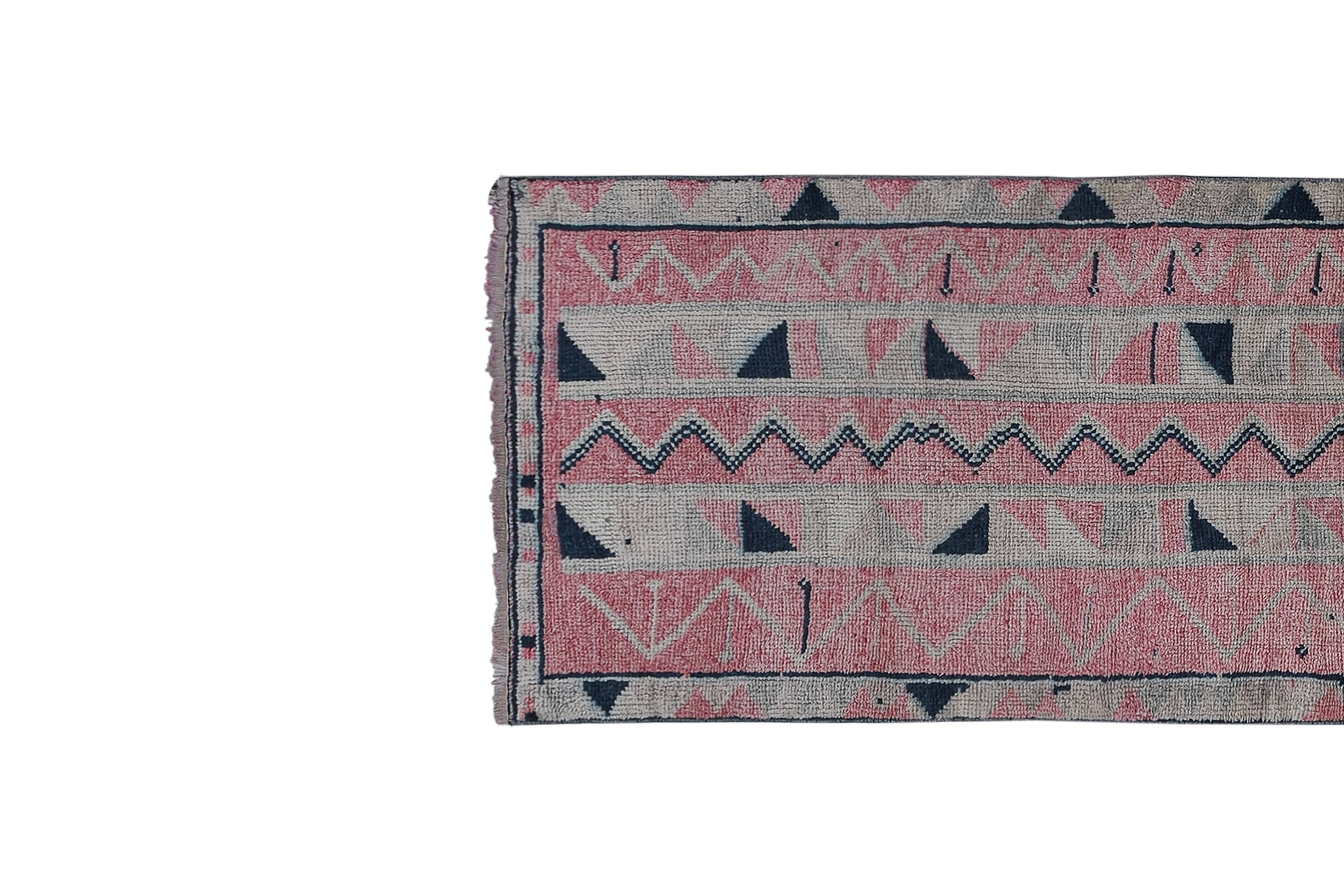 Vintage Turkish Oushak Rug Handwoven 95x300 cm