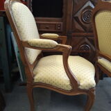 Pair of Louis XVI style armchairs
