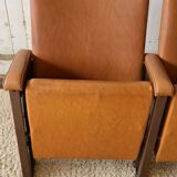 Pair of vintage cinema armchairs