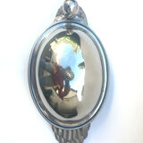 Serving dish foie gras silver metal