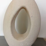 Vintage stone abstract sculpture signed Tajana