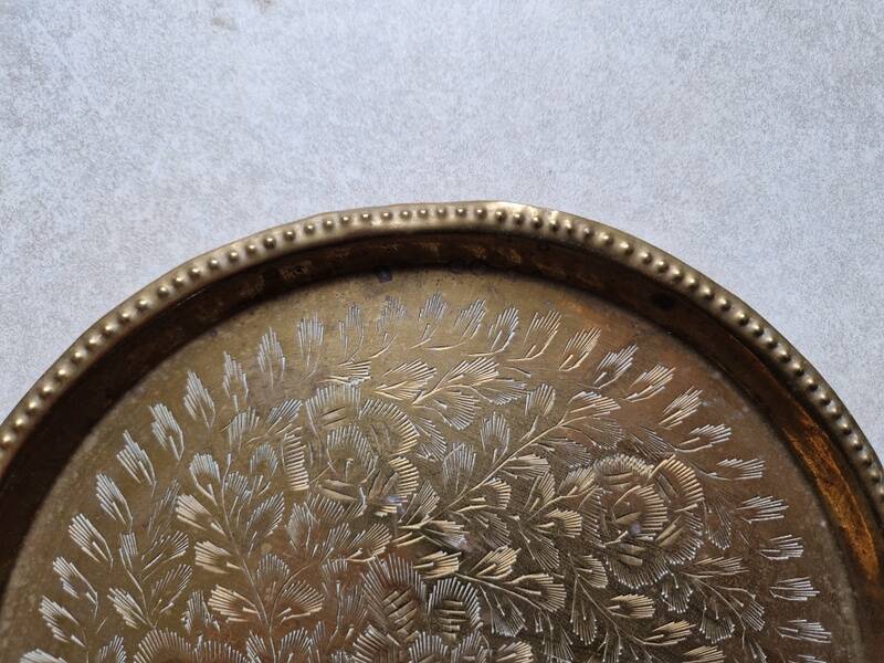 Ancient plate made of copper or brass - India