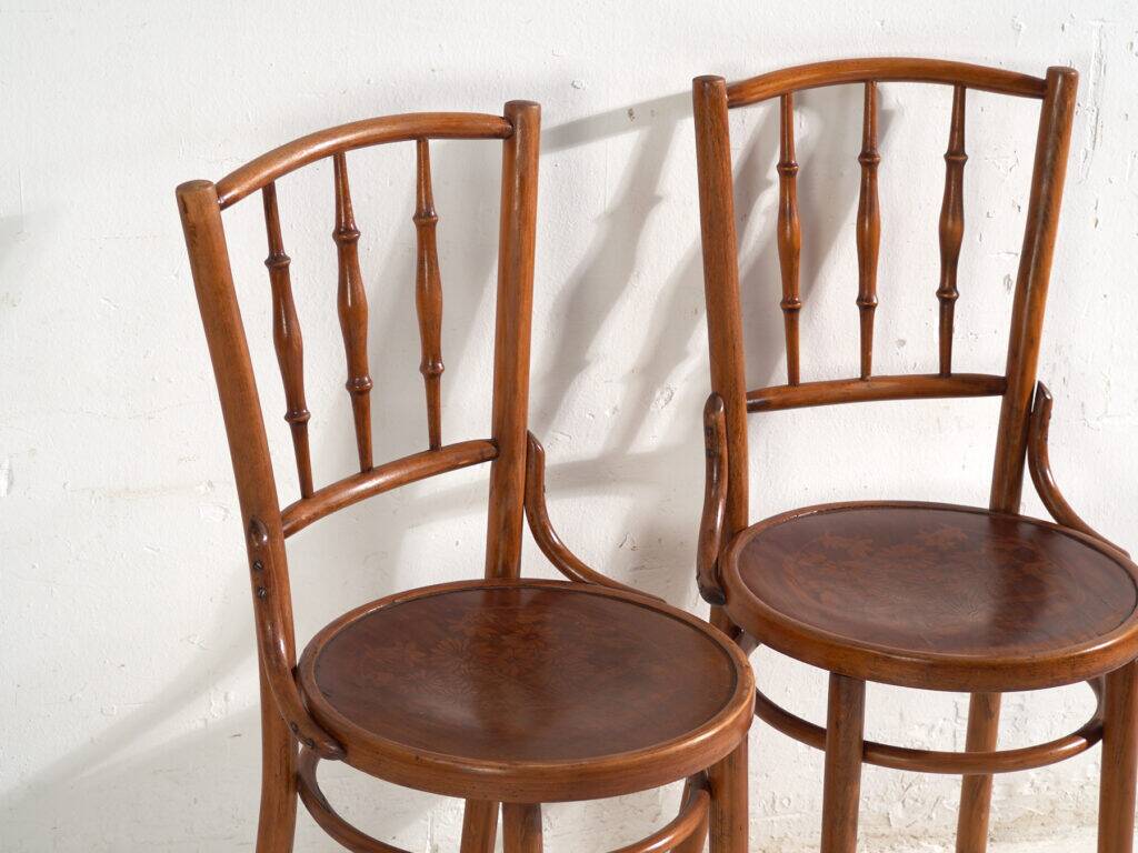Antique bentwood chairs in Thonet style – Central Europe, circa 1930 – Set of 4 pieces #8