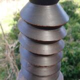 Art deco turned wood lamp