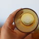 4 verres à eau ambrés