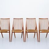 Ensemble de 4 chaises ''Flamingo'' par Thea Leonard pour Nassjo Stolefrabrik, Suède, 1960